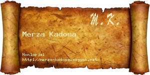 Merza Kadosa névjegykártya